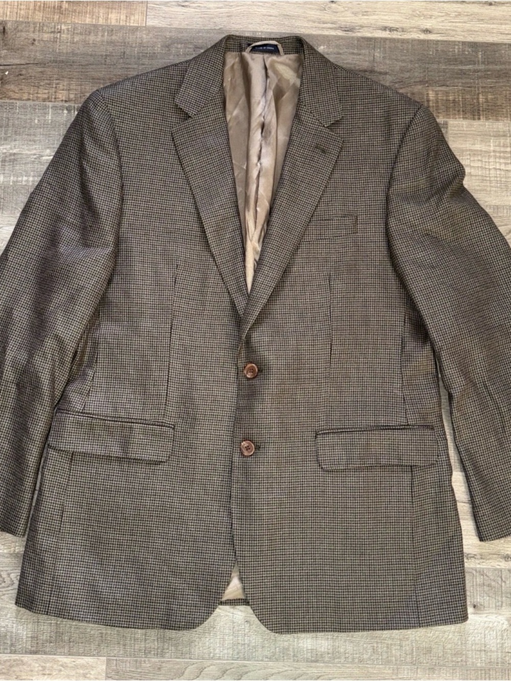 Men's Classic Houndstooth Blazer - Brown two button Ralph lauren 41R